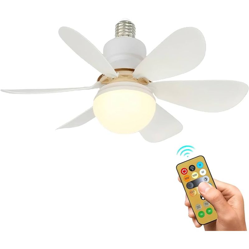 VENTILO - Ventilador Con Bombillo Con Luz 40W + Control Remoto