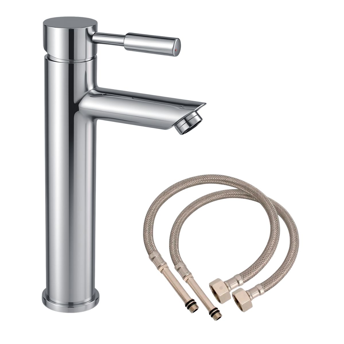 GENERICO - Griferia Lavamanos Monomando Alto Modern Cromado 30Cm