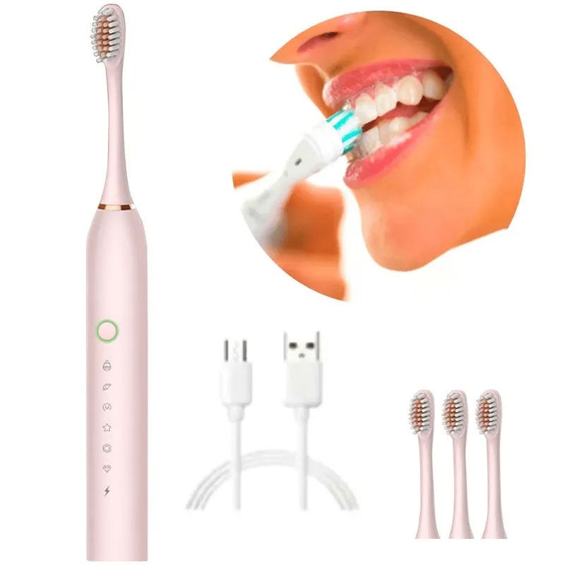GENERICO - Cepillo Eléctrico Dientes Ideal Para Casa O Viajes Rosado