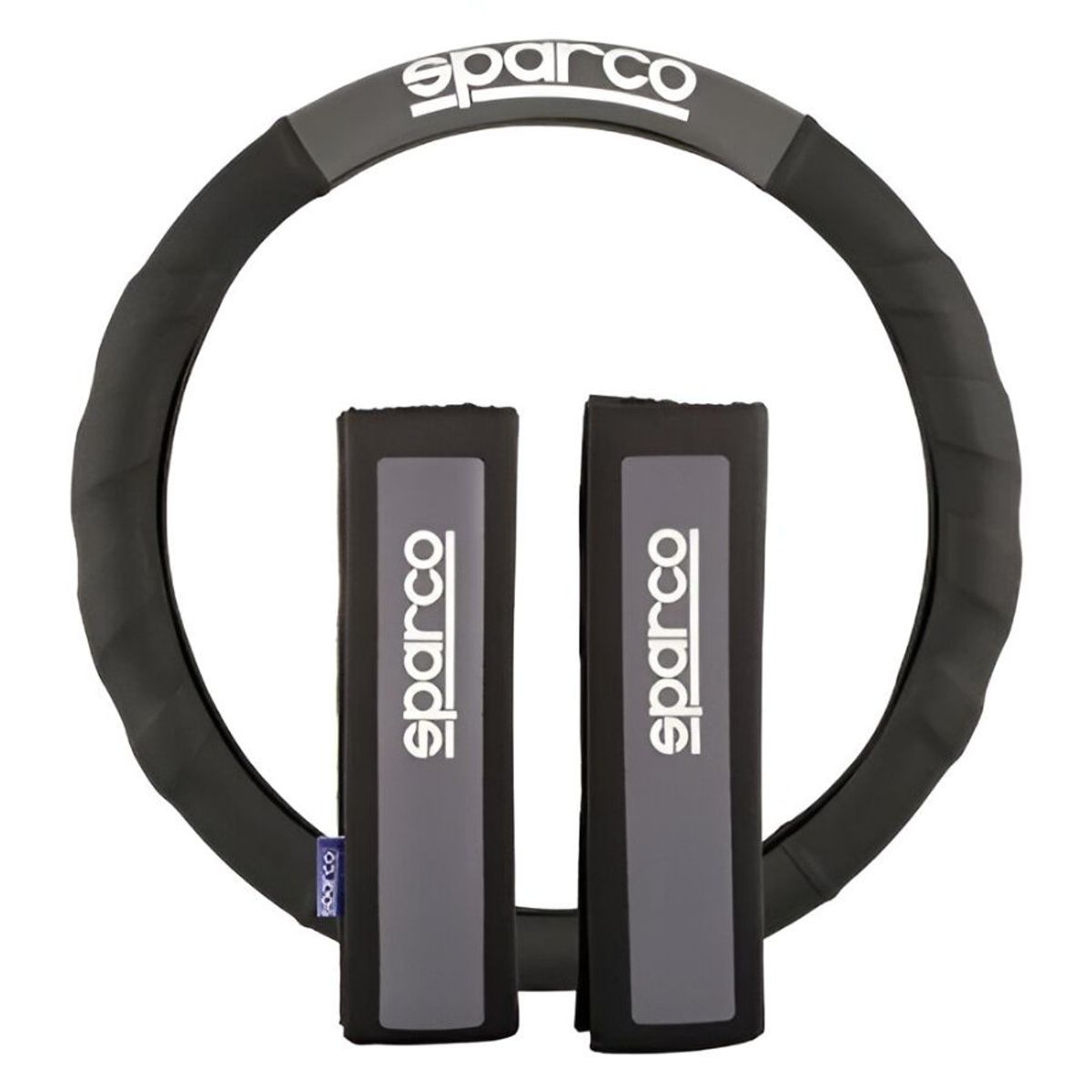 SPARCO - Funda Cubre Volante + Cubre Cinturon Gris Sparco SPC1111KGR