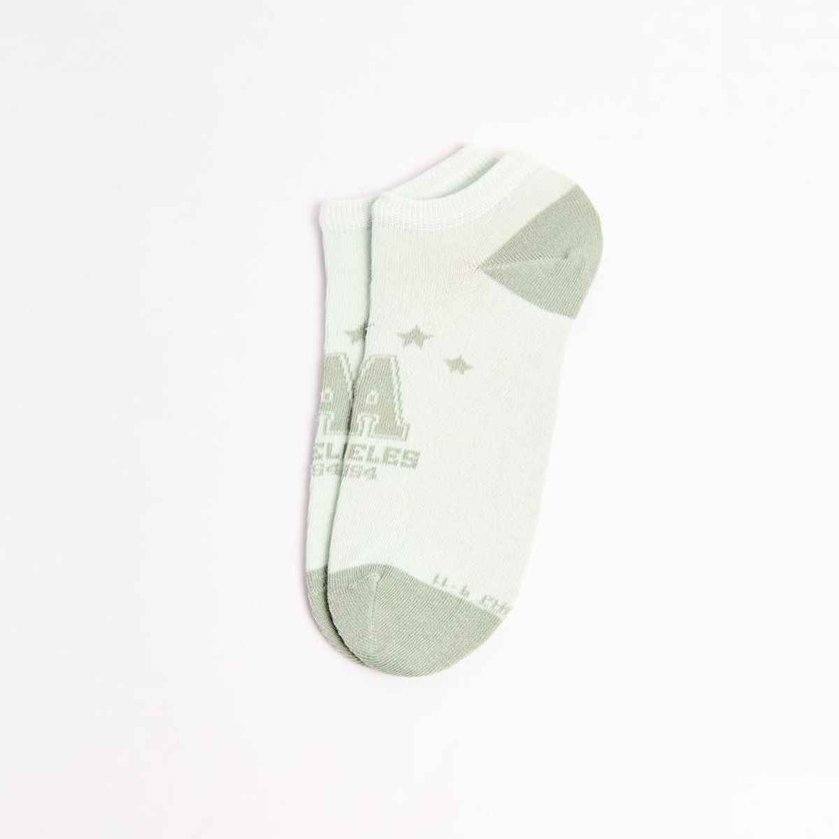 KOAJ - KOAJ Medias en algodón unicolores tobilleras con arte colle Mujer