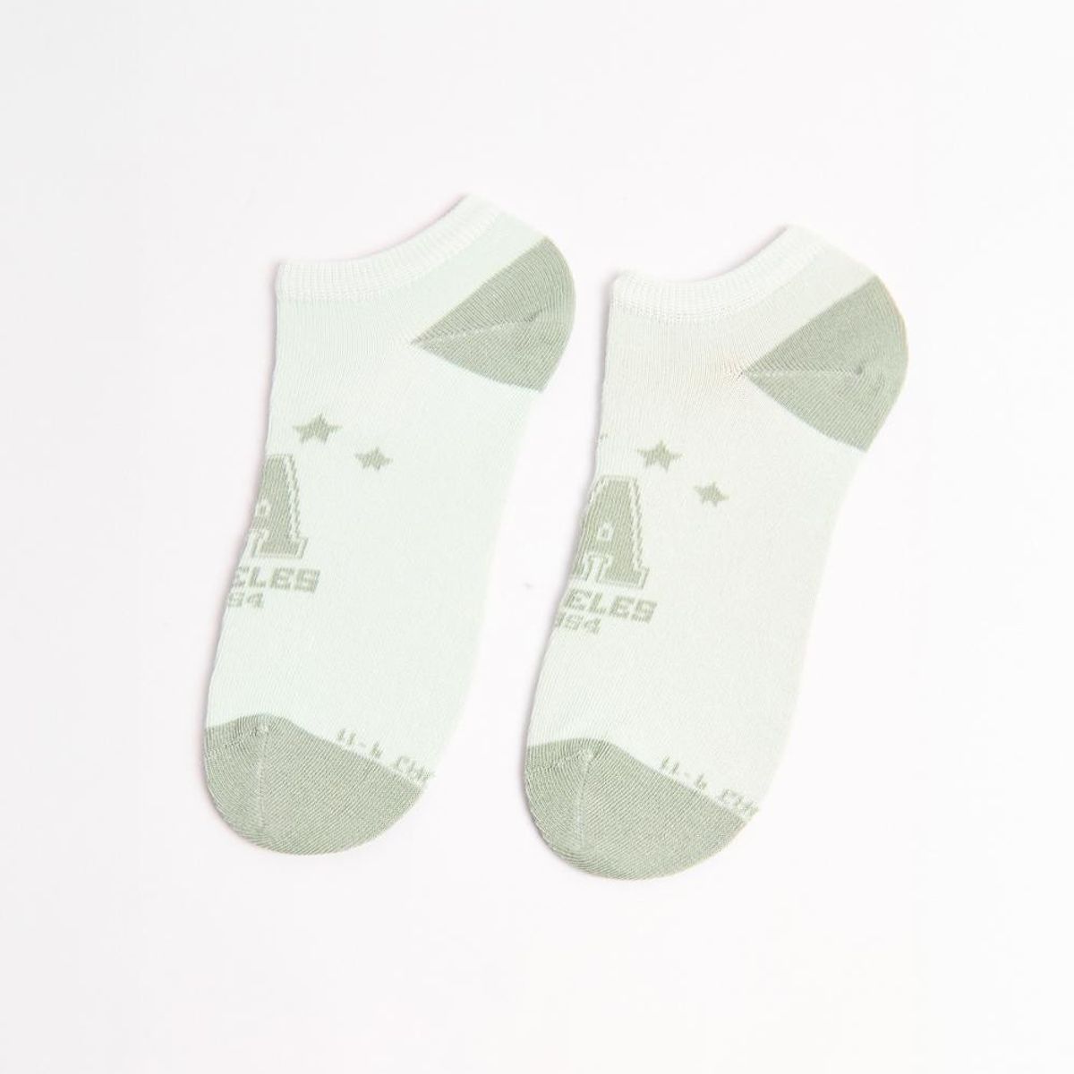 KOAJ - KOAJ Medias en algodón unicolores tobilleras con arte colle Mujer