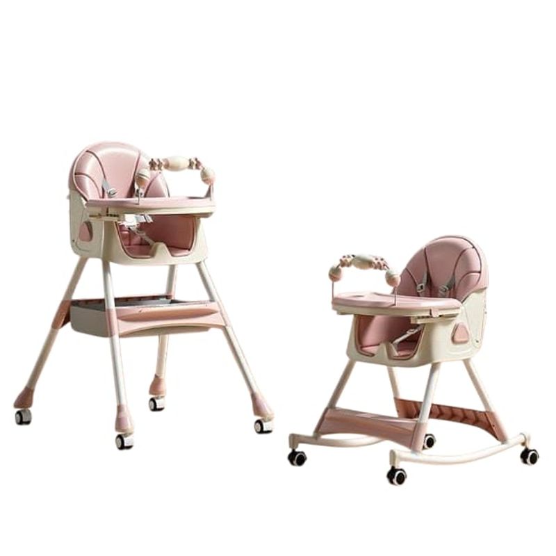 GENERICO - Silla Comedor Mecedora De Bebe Reclinable Plegable Ruedas