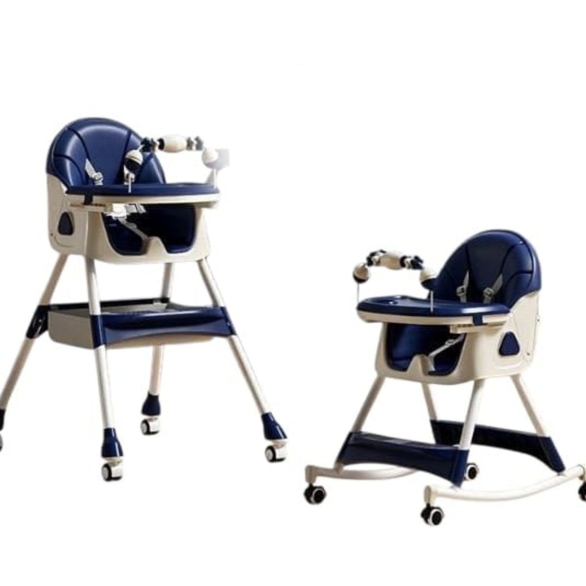 GENERICO - Silla Comedor Mecedora De Bebe Reclinable Plegable Ruedas