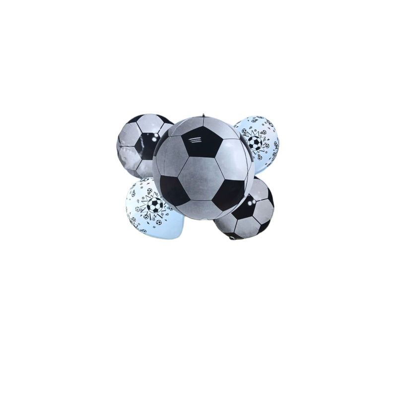GENERICO - Bouquet Metalizado Fútbol con Balón Inflable Grande Bombas