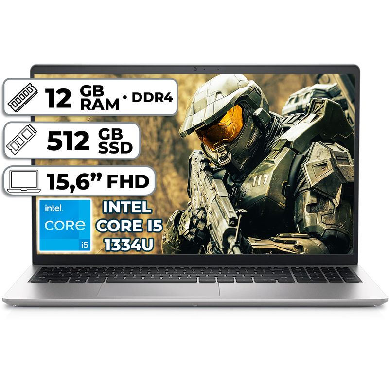 DELL - PORTÁTIL DELL INSPIRON 3530 INTEL CORE I5 1334U 512GB SSD 12GB RAM 15,6" FHD PLATINUM SILVER