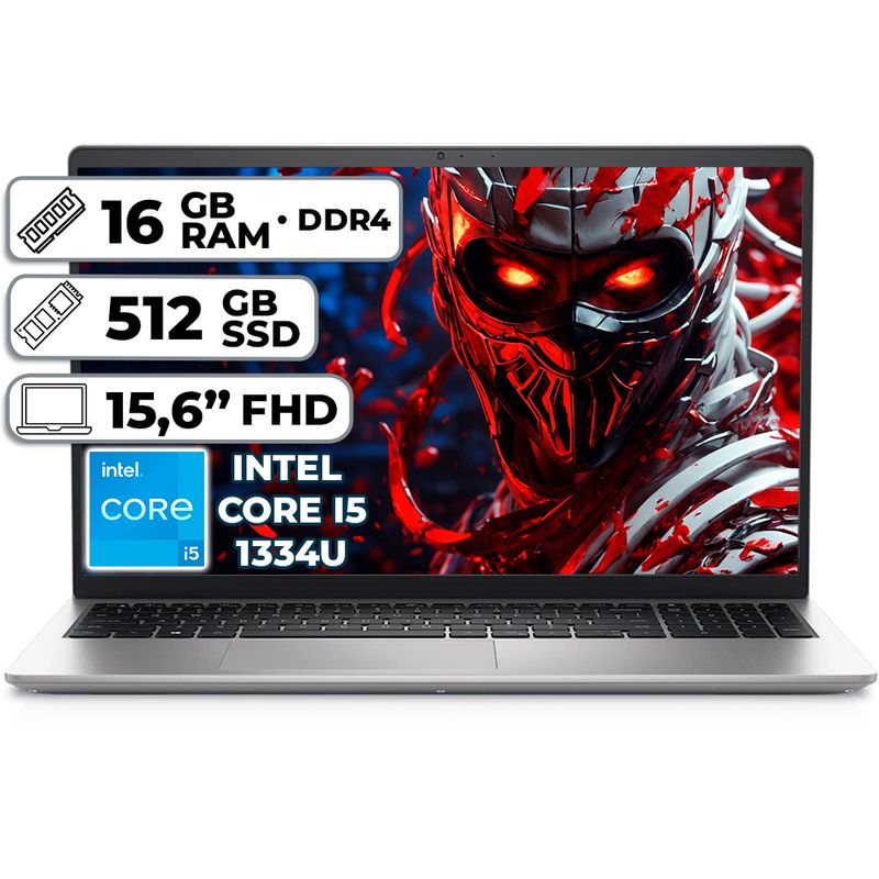DELL - PORTÁTIL DELL INSPIRON 3530 INTEL CORE I5 1334U 512GB SSD 16GB RAM 15,6" FHD PLATINUM SILVER