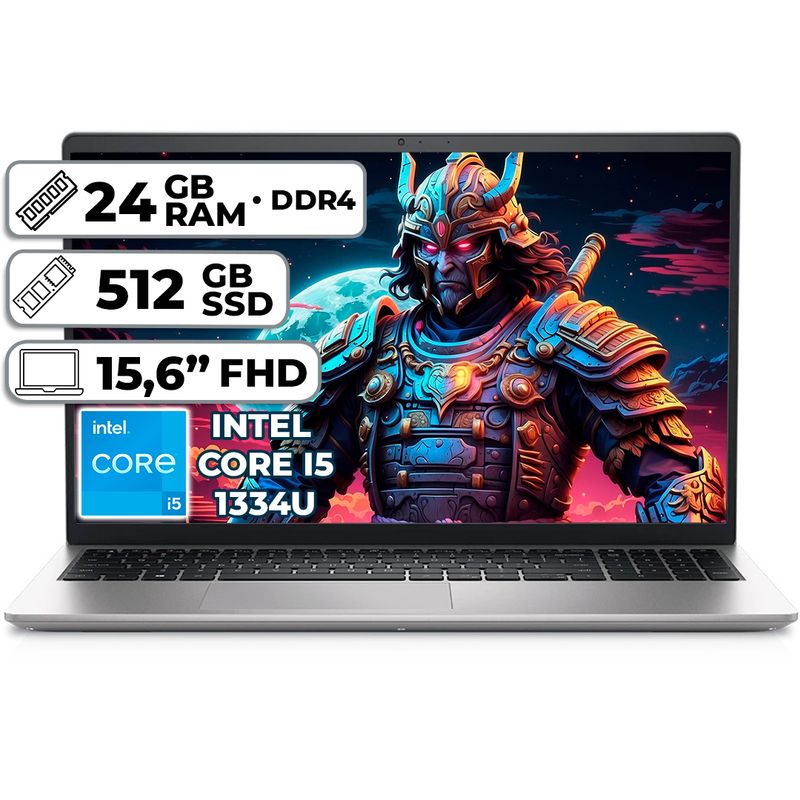 DELL - PORTÁTIL DELL INSPIRON 3530 INTEL CORE I5 1334U 512GB SSD 24GB RAM 15,6" FHD PLATINUM SILVER