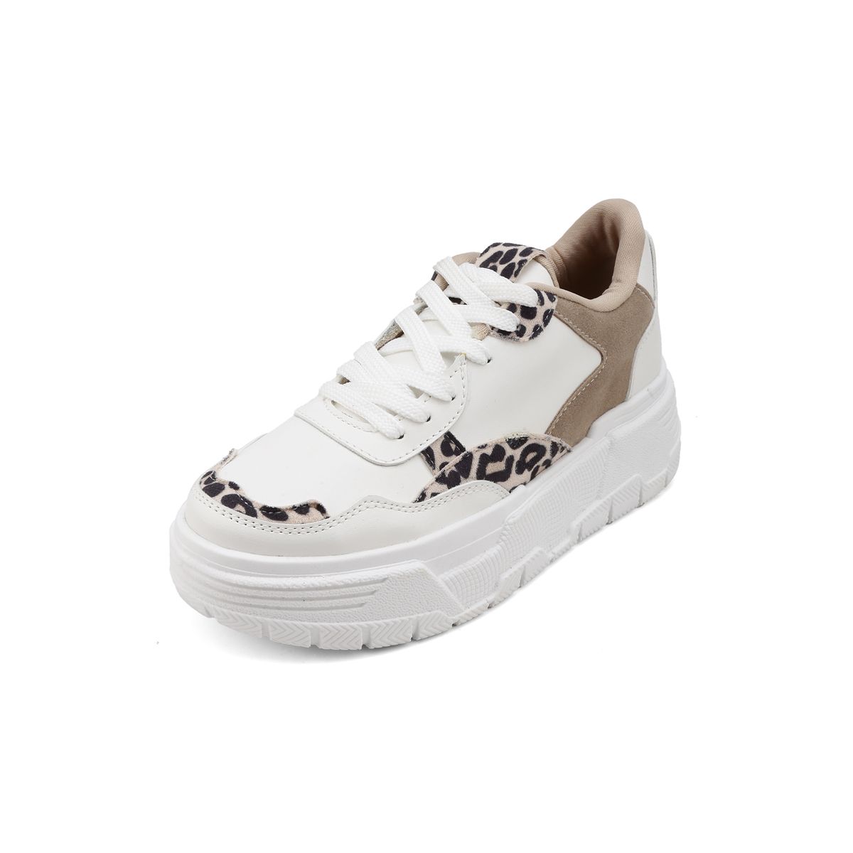 SEVENTEEN - TENIS BLANCOS CON APLIQUES EN ANIMAL PRINT SEVENTEEN ANNIE