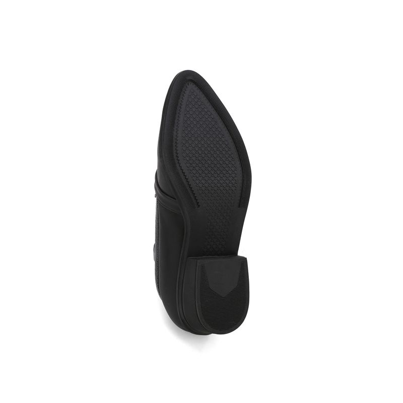 SEVENTEEN - ZAPATO NEGRO CON GRABADO Y HERRAJE DORADO SEVENTEEN FABIANA