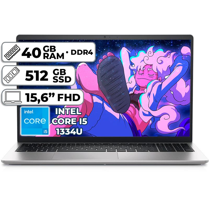 DELL - PORTÁTIL DELL INSPIRON 3530 INTEL CORE I5 1334U 512GB SSD 40GB RAM 15,6" FHD PLATINUM SILVER