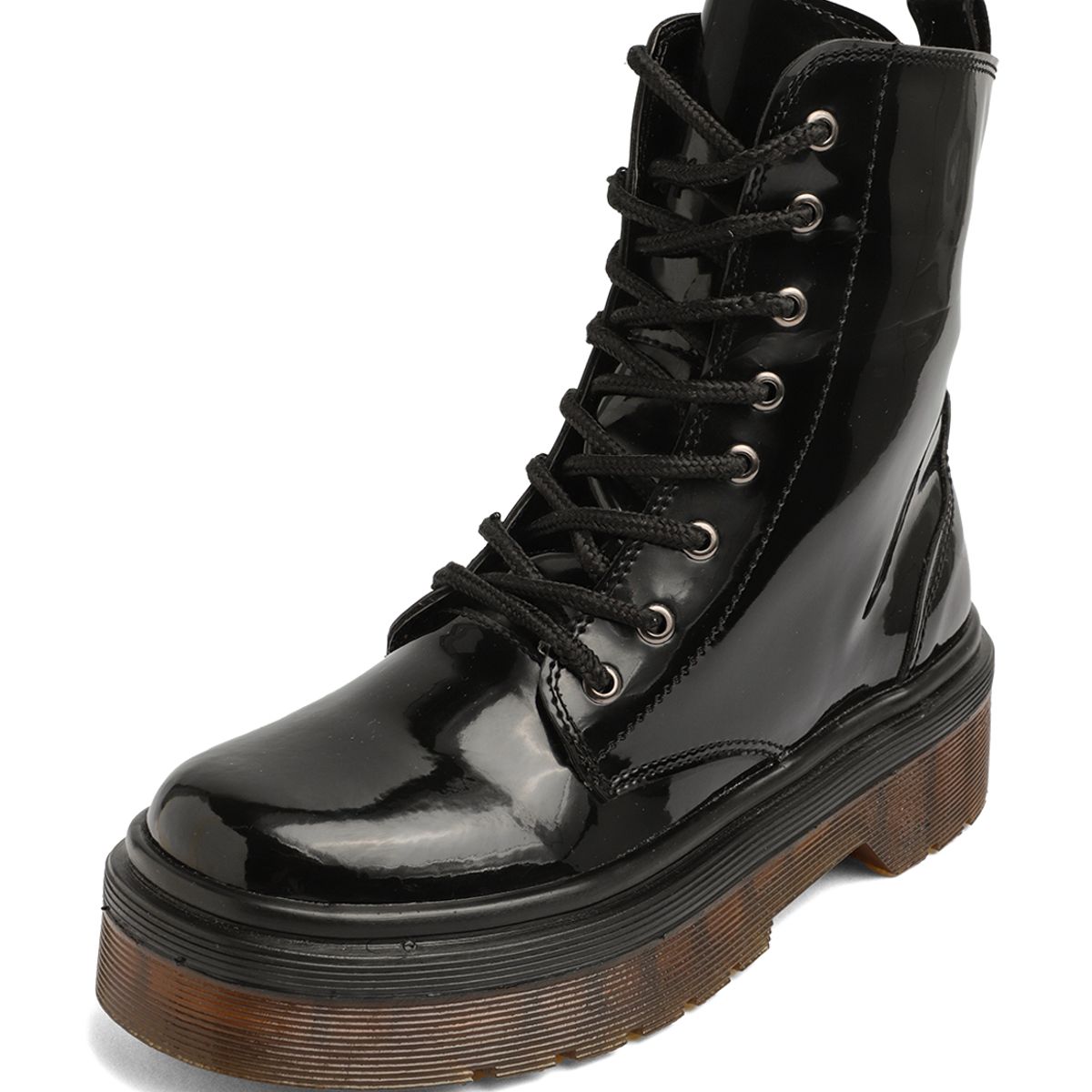 SEVENTEEN - BOTA NEGRA DE CHAROL CON SUELA TRANSLUCIDA SEVENTEEN BRIONA