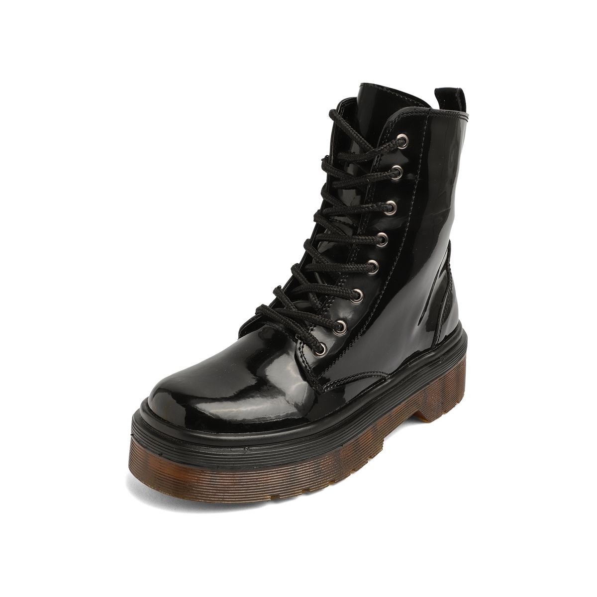 SEVENTEEN - BOTA NEGRA DE CHAROL CON SUELA TRANSLUCIDA SEVENTEEN BRIONA