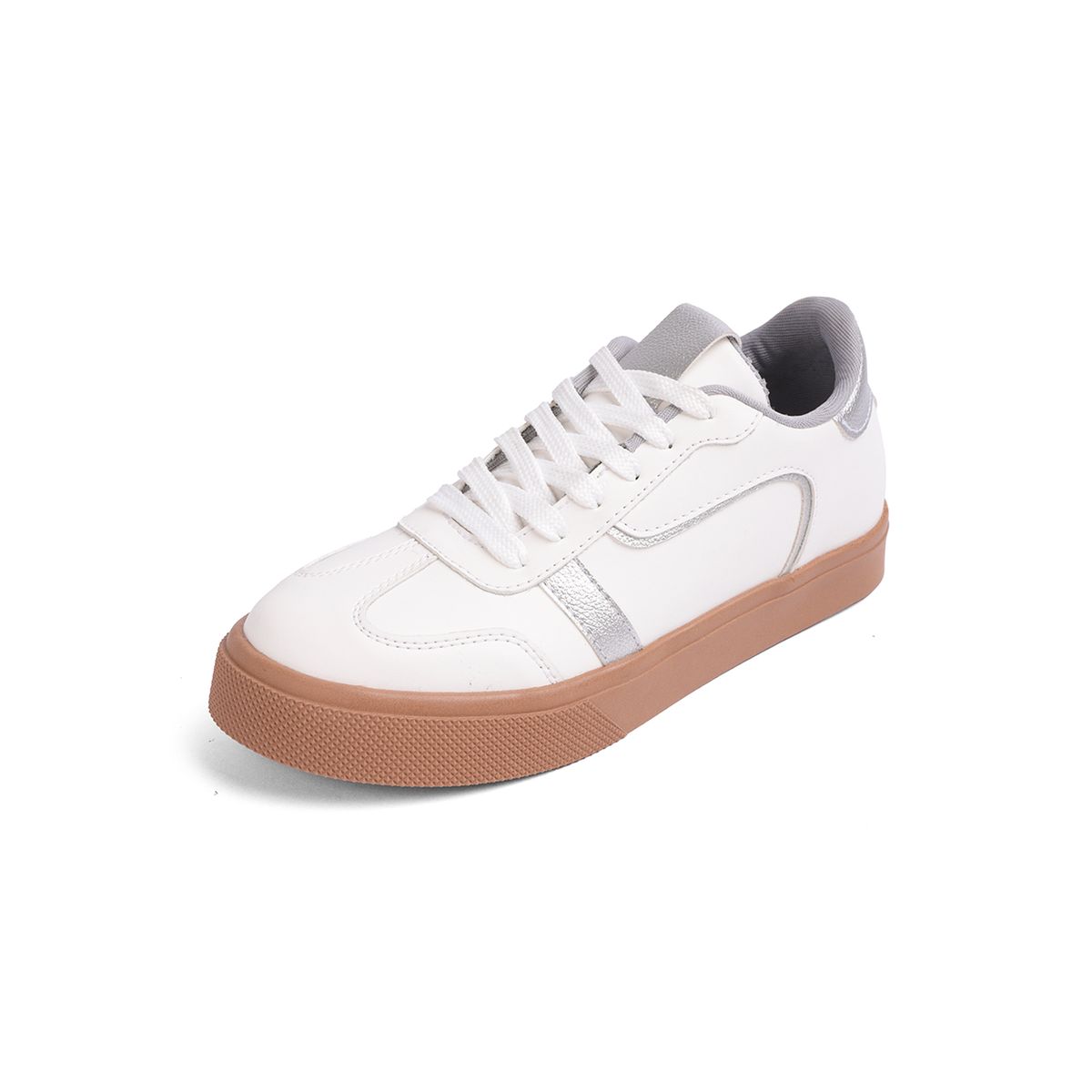 SEVENTEEN - TENIS BLANCOS CON GRIS Y PLATEADO SEVENTEEN  JESSIE