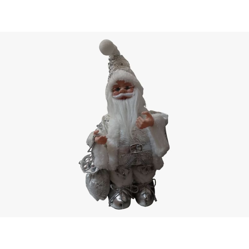 GENERICO - Muñeco Santa Plateado Navidad Burica Modelo 101677