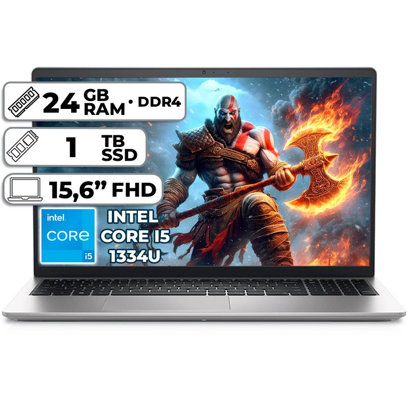 DELL - PORTÁTIL DELL INSPIRON 3530 INTEL CORE I5 1334U 1TB SSD 24GB RAM 15,6" FHD PLATINUM SILVER
