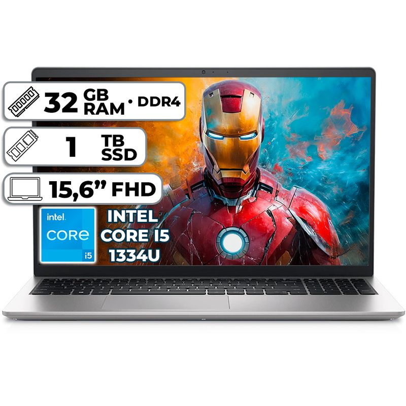 DELL - PORTÁTIL DELL INSPIRON 3530 INTEL CORE I5 1334U 1TB SSD 32GB RAM 15,6" FHD PLATINUM SILVER
