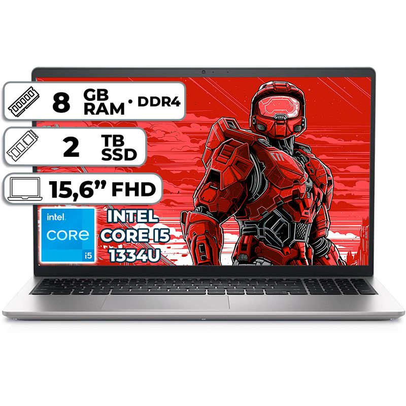 DELL - PORTÁTIL DELL INSPIRON 3530 INTEL CORE I5 1334U 2TB SSD 8GB RAM 15,6" FHD PLATINUM SILVER