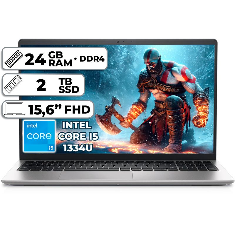 DELL - PORTÁTIL DELL INSPIRON 3530 INTEL CORE I5 1334U 2TB SSD 24GB RAM 15,6" FHD PLATINUM SILVER