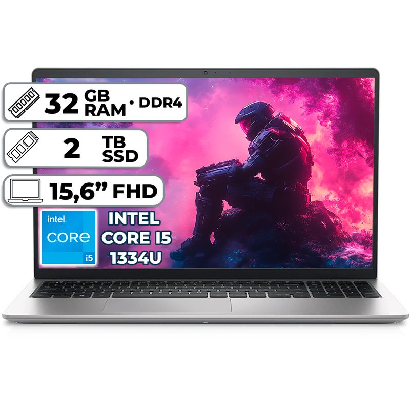 DELL - PORTÁTIL DELL INSPIRON 3530 INTEL CORE I5 1334U 2TB SSD 32GB RAM 15,6" FHD PLATINUM SILVER