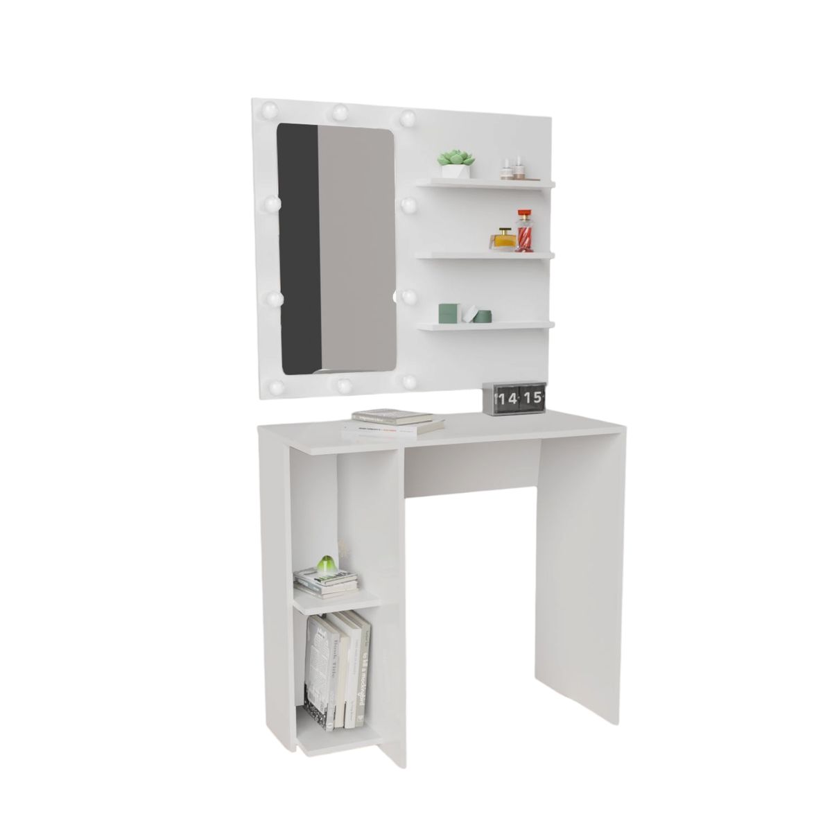 DKO DESIGN - Tocador Holly Con Luces Led 77x80x40cmblanco