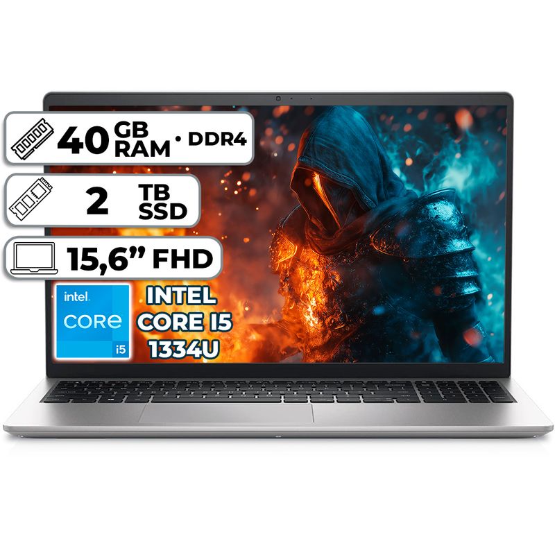 DELL - PORTÁTIL DELL INSPIRON INTEL CORE I5 1334U 2TB SSD 40GB RAM 156 FHD PLATINUM SILVER