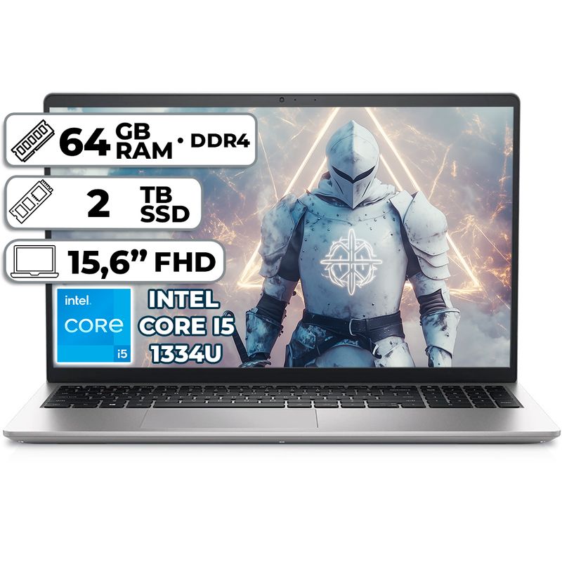 DELL - PORTÁTIL DELL INSPIRON 3530 INTEL CORE I5 1334U 2TB SSD 64GB RAM 15,6" FHD PLATINUM SILVER