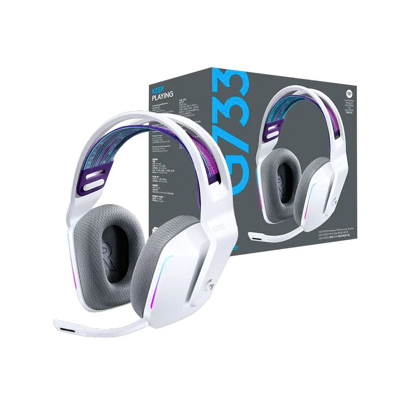 LOGITECH - Diadema Gamer Logitech G733 Inalámbrica Blanca RGB