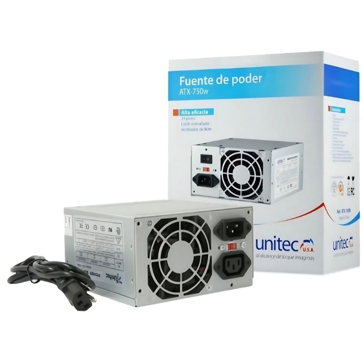 UNITEC - FUENTE DE PODER PARA PC UNITEC ATX 750W