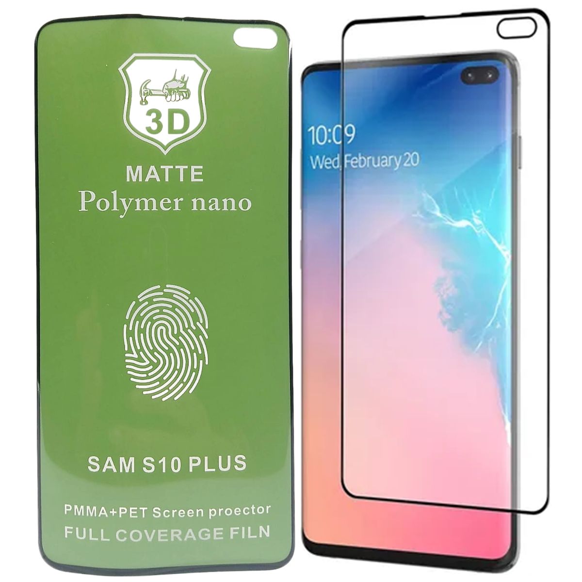 GENERICO - Polímero Mate Protector Pantalla Compatible Con Samsung S10 Plus