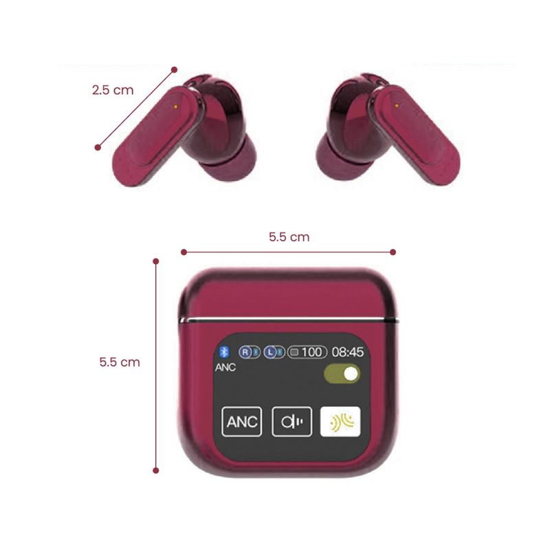 JALTECH - Audífonos Inalambricos Pantalla Táctil  SE-60 TWS Jaltech - Rosa