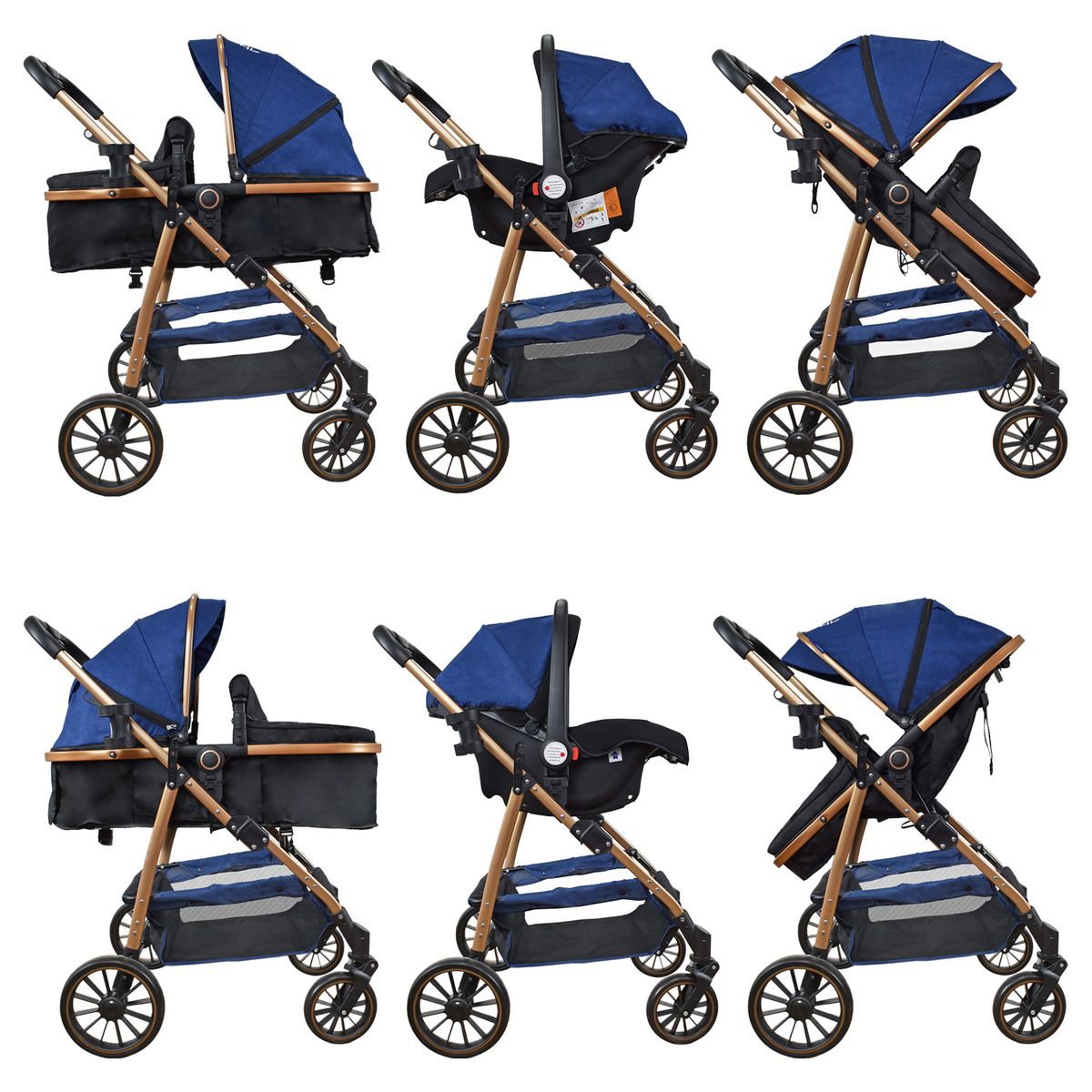 HAPPY BABY - Coche Bebe Travel system Welly Happy Baby Azul
