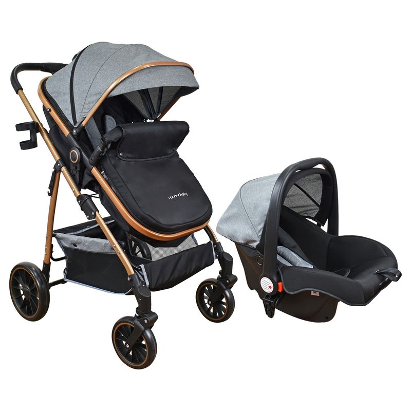 HAPPY BABY - Coche Bebe Travel system Welly Happy Baby Gris