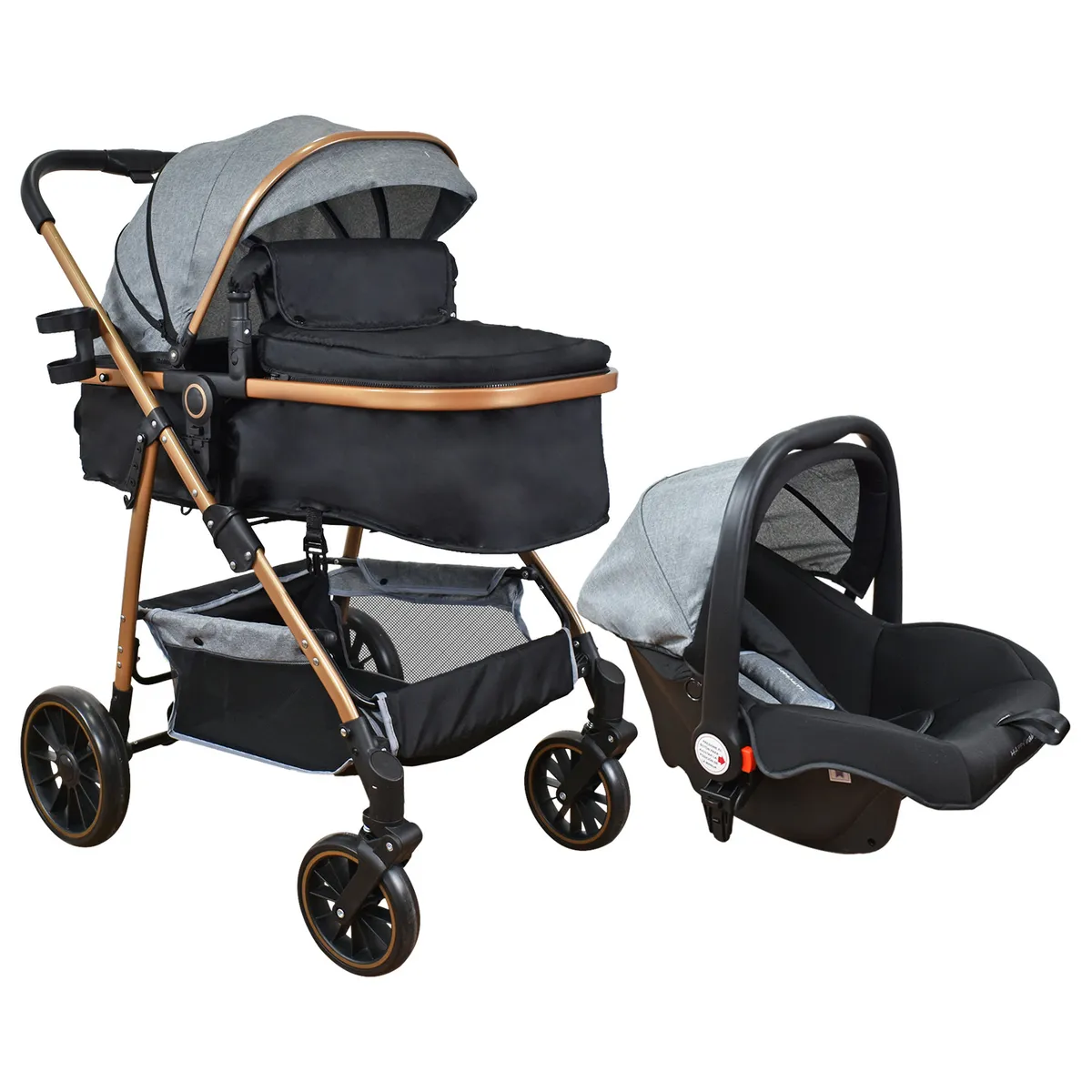HAPPY BABY - Coche Bebe Travel system Welly Happy Baby Gris
