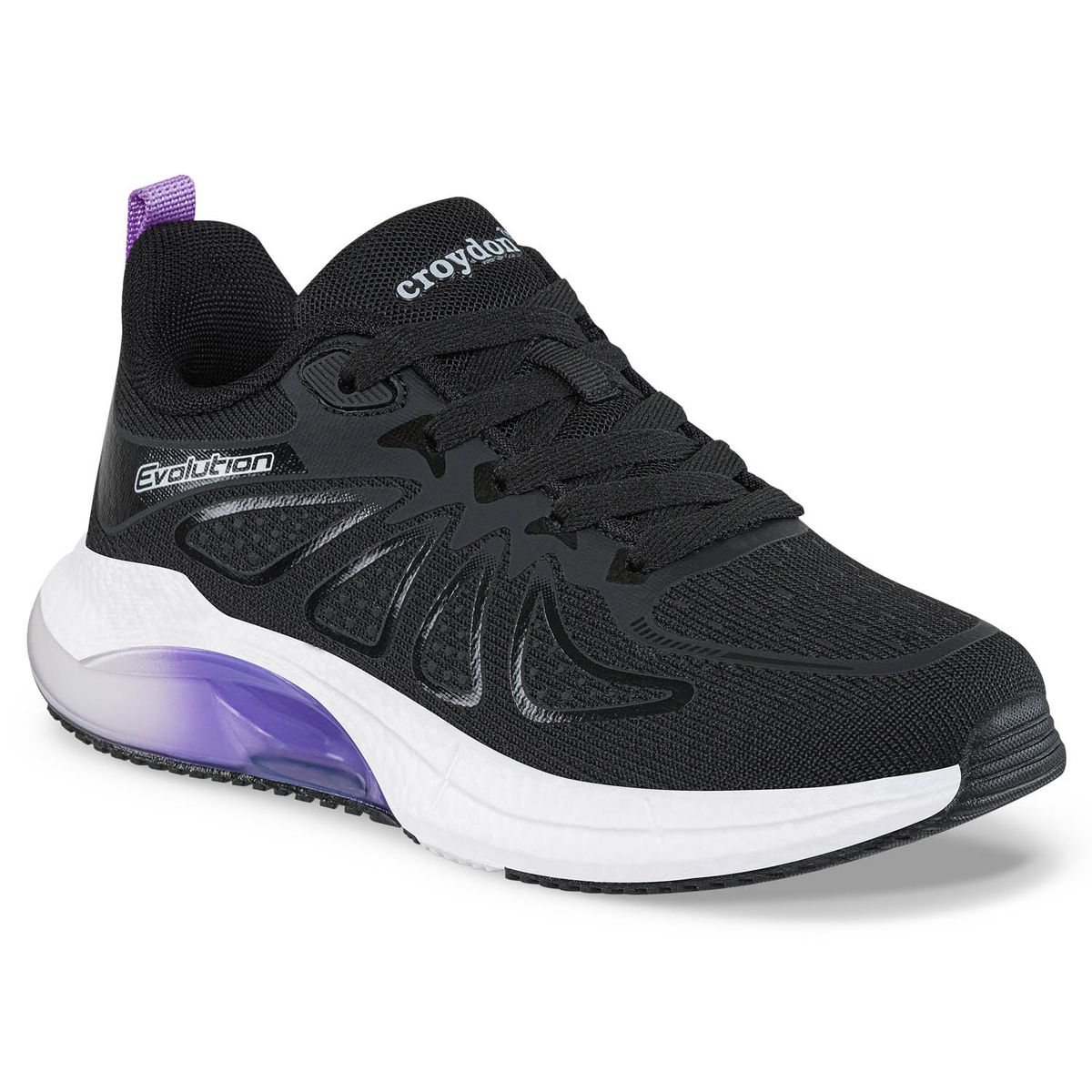 CROYDON - Tenis Running Gelmor Negro-Mora Croydon para Niña