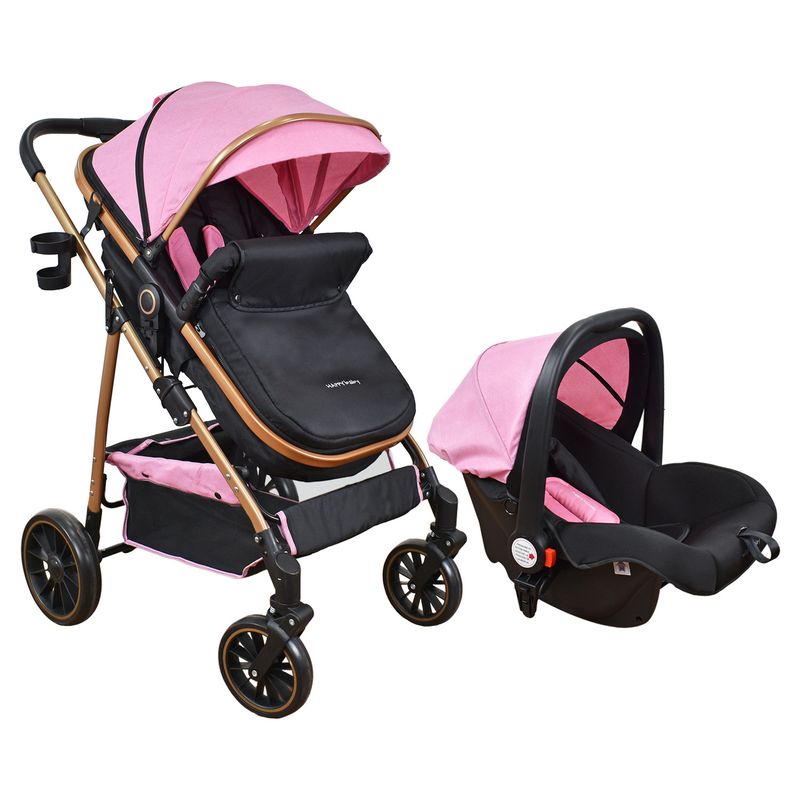 HAPPY BABY - Coche Bebe Travel system Welly Happy Baby Rosado