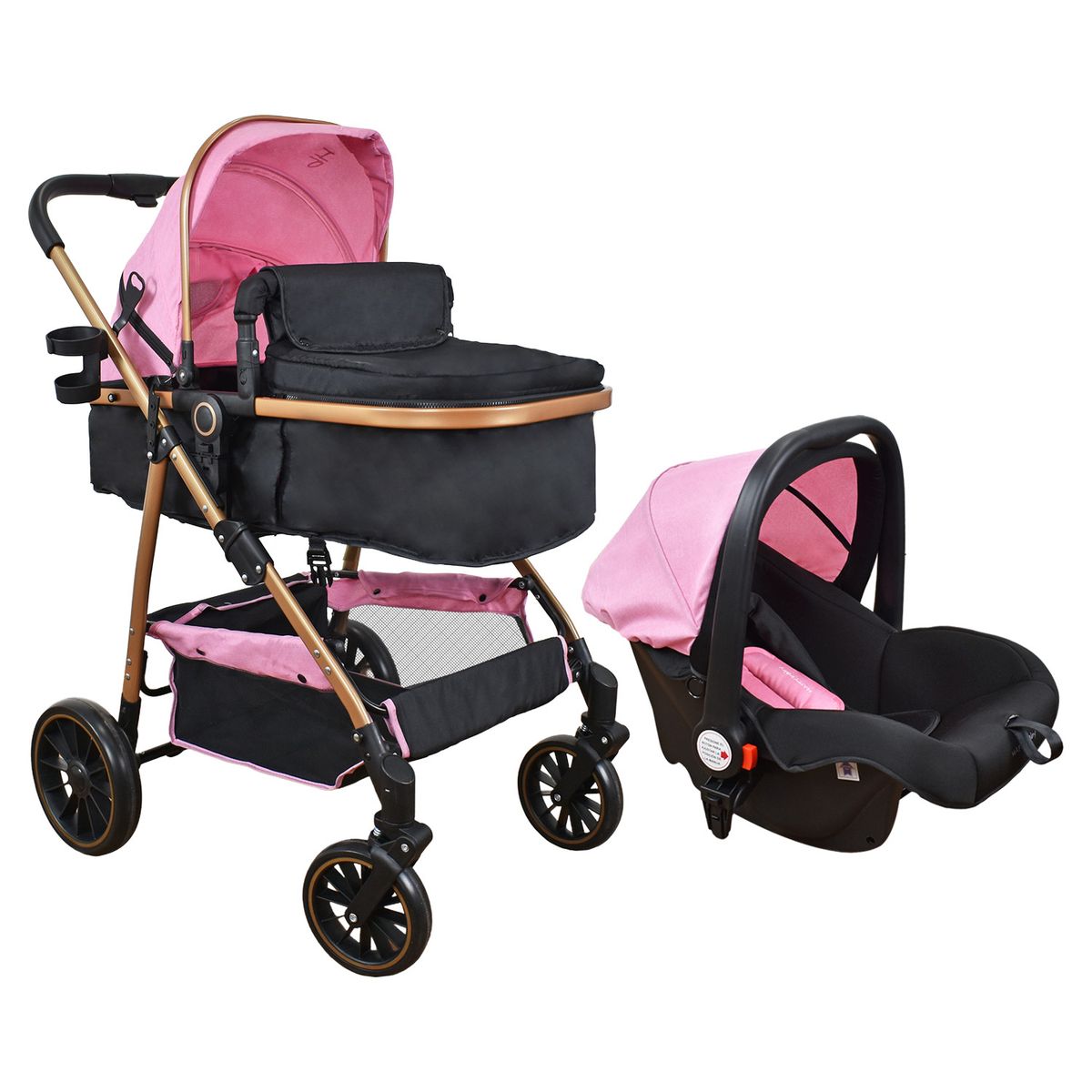 HAPPY BABY - Coche Bebe Travel system Welly Happy Baby Rosado