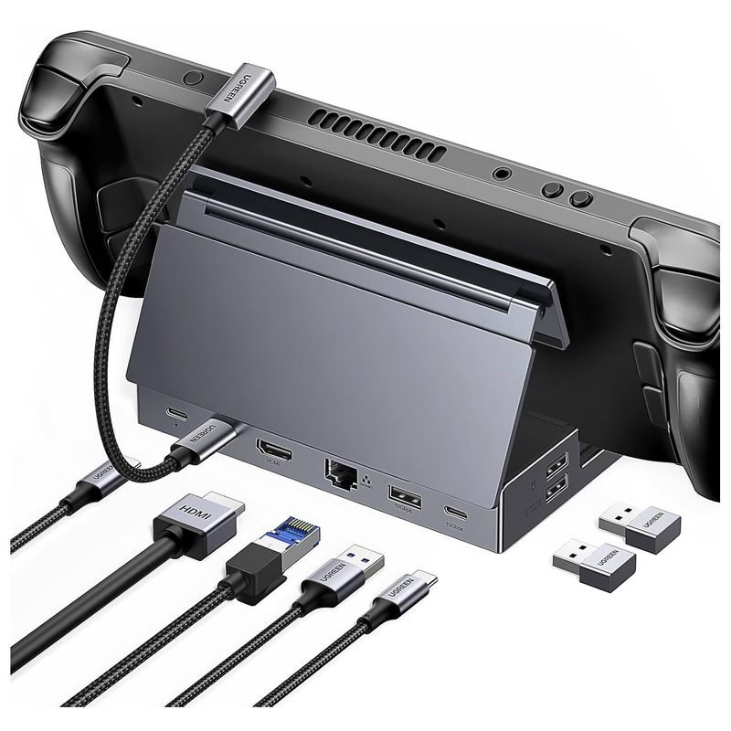 UGREEN - Base Steam Deck 9 En 1 USB-C 4k@60hz HDMI RJ45 Pd 100w Rog