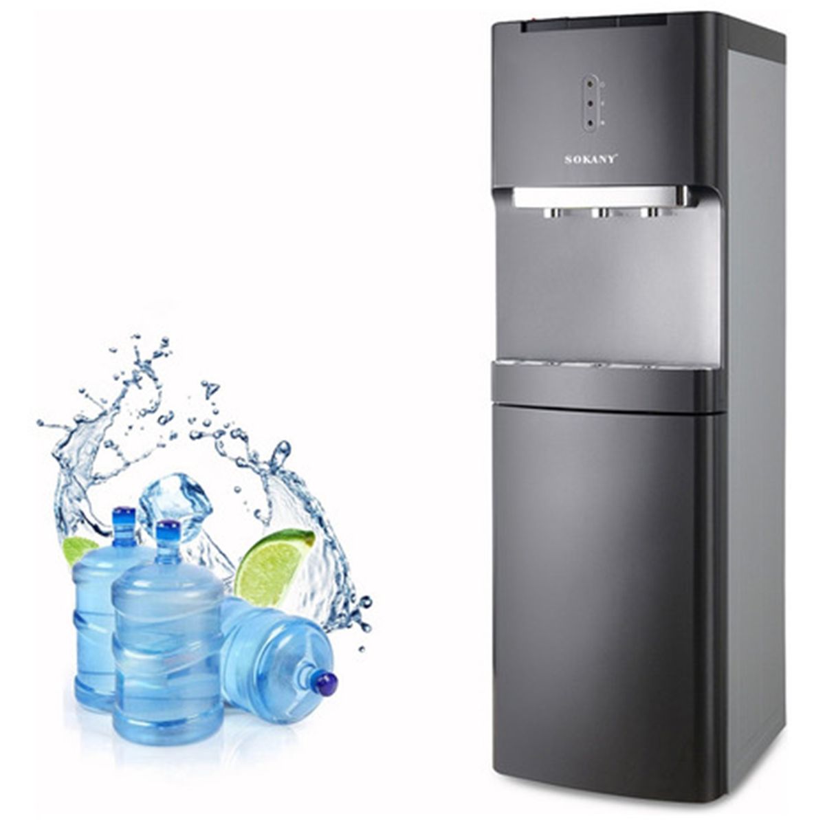 SOKANY - Dispensador De Agua Con Nevera Refrigeración