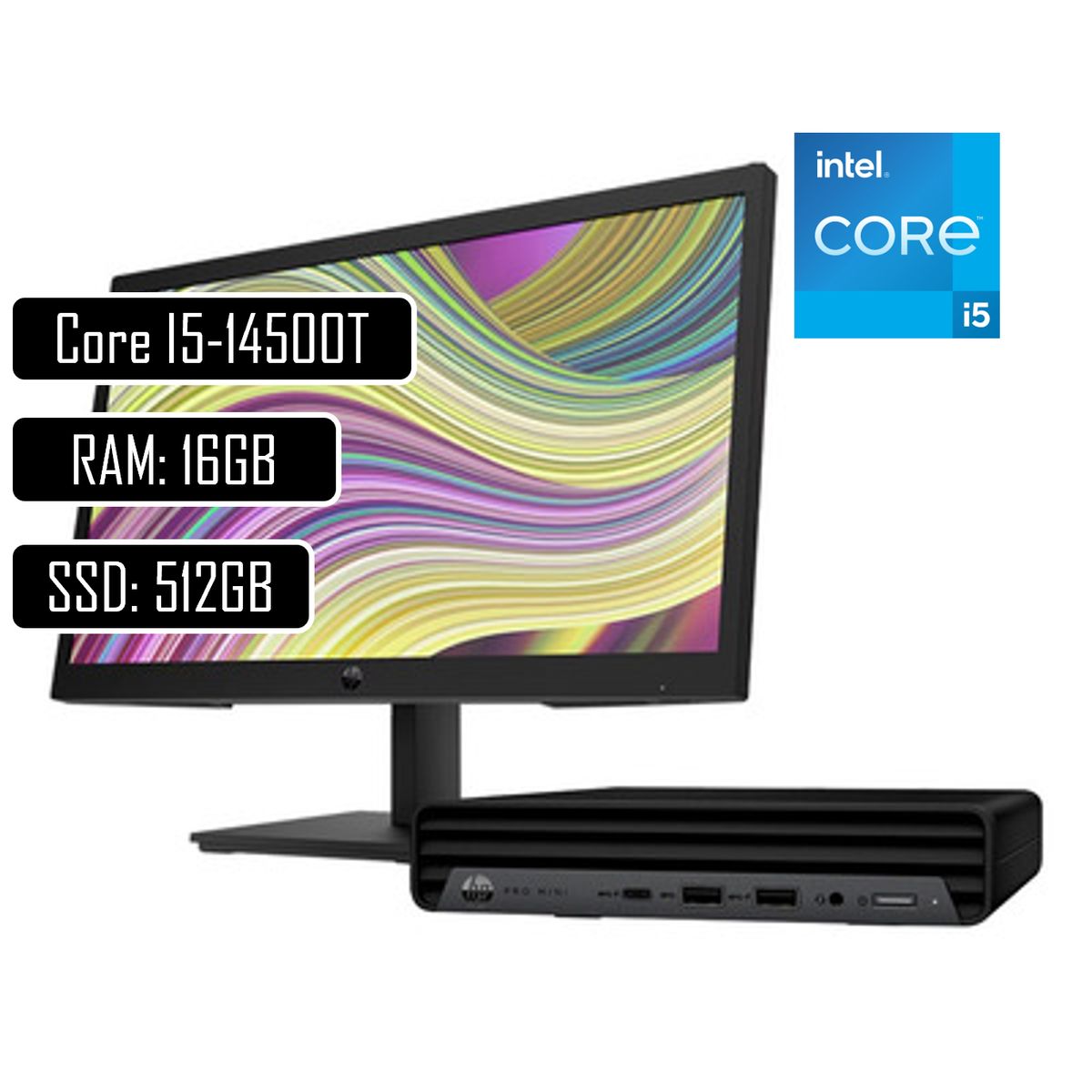 HP - PC HP Pro Mini 400 G9 Corei5 14500T RAM 16GB SSD 512GB Win11 Pro