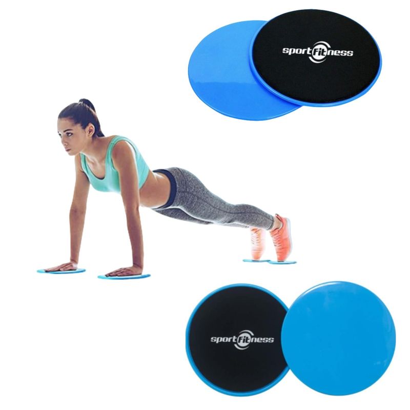 SPORTFITNESS - Discos Deslizantes X2 Sliders Ejercicio Pilates Gym Yoga