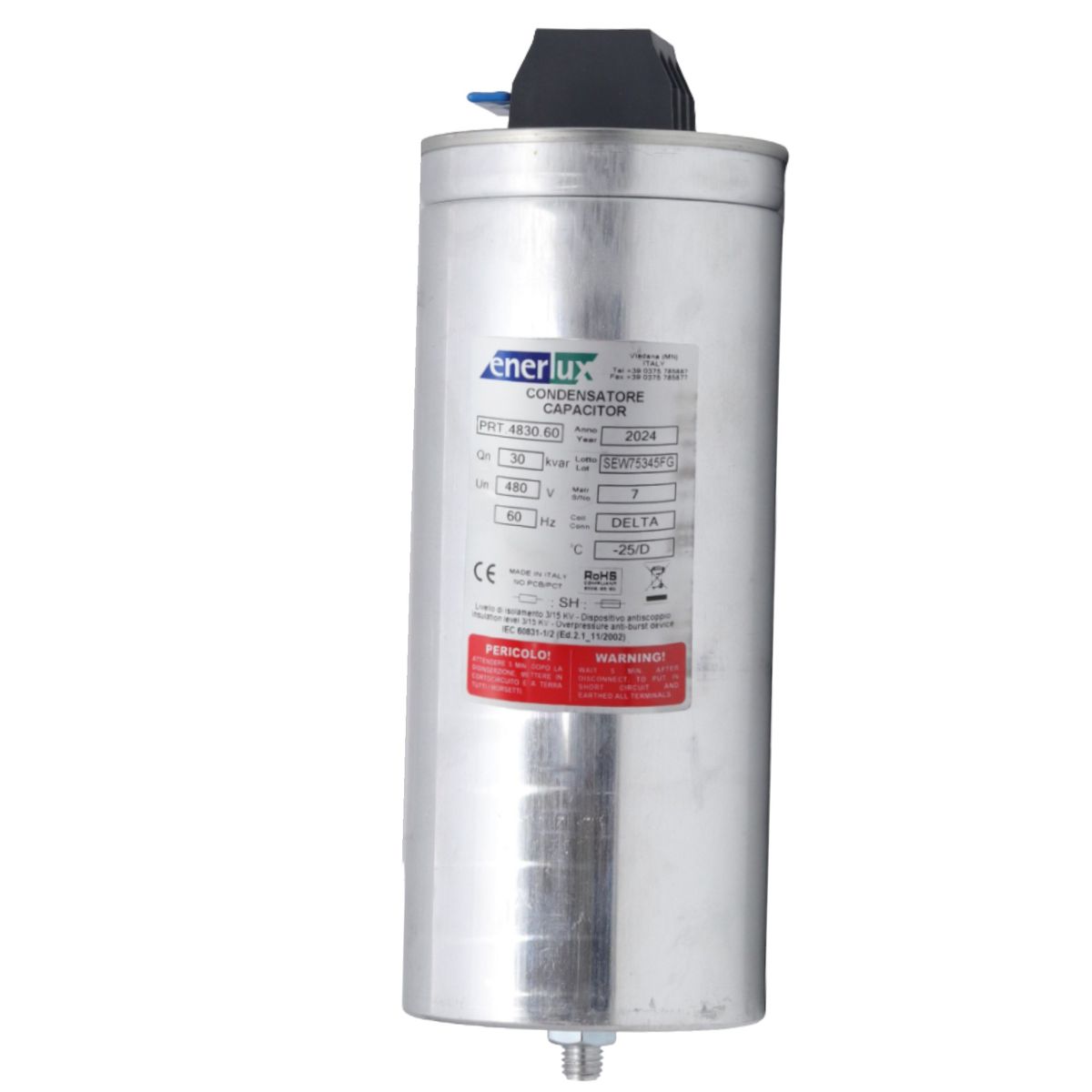 ENERLUX - Condensador Trifasico 480V 30KVAR Enerlux PRT.4830.60