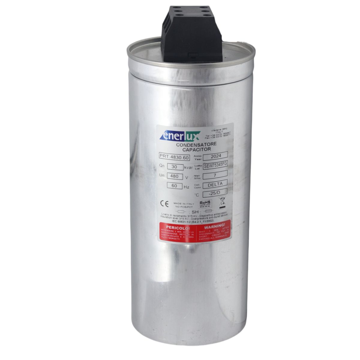 ENERLUX - Condensador Trifasico 480V 30KVAR Enerlux PRT.4830.60