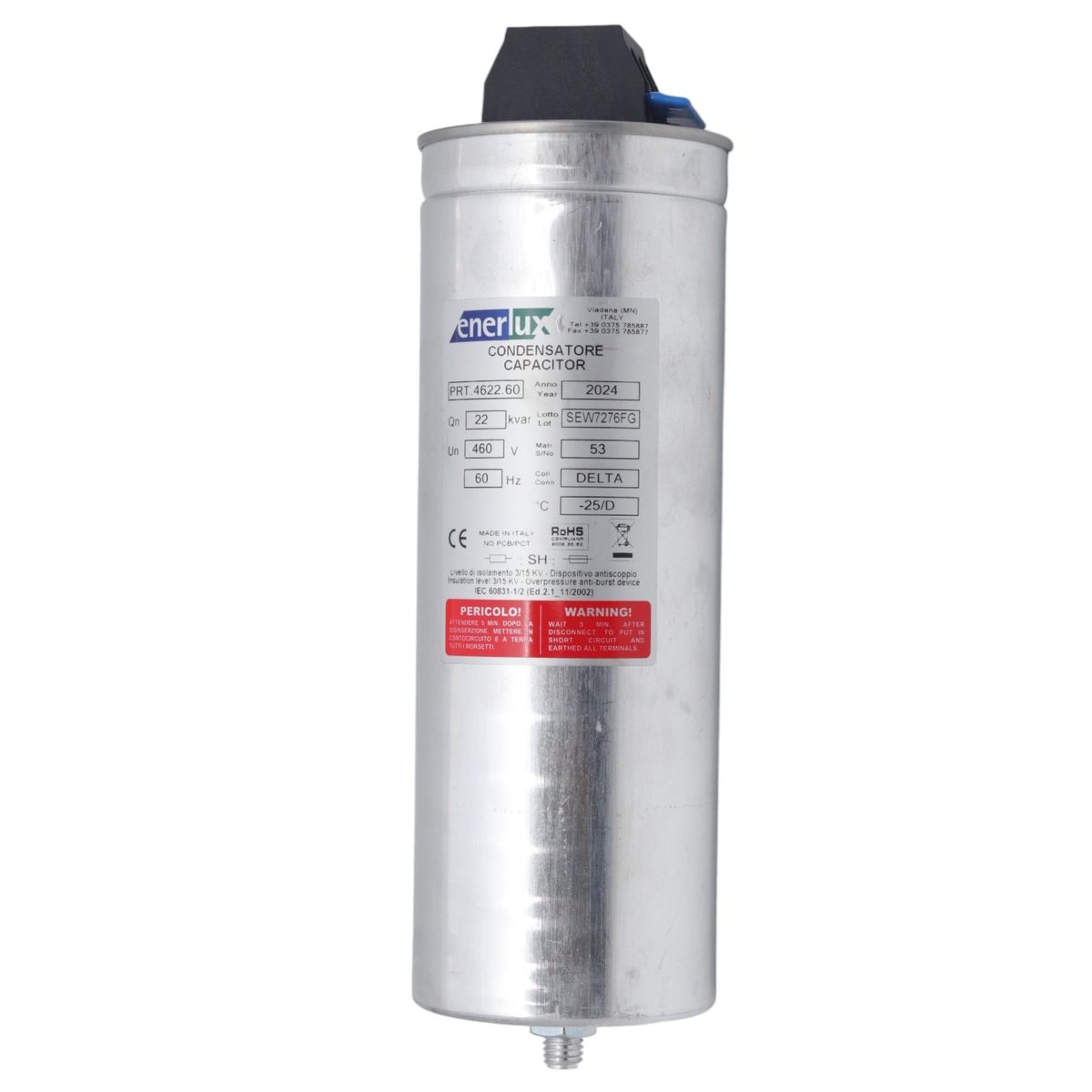 ENERLUX - Condensador trifasico 460V  22 KVAR Enerlux PRT4622.60