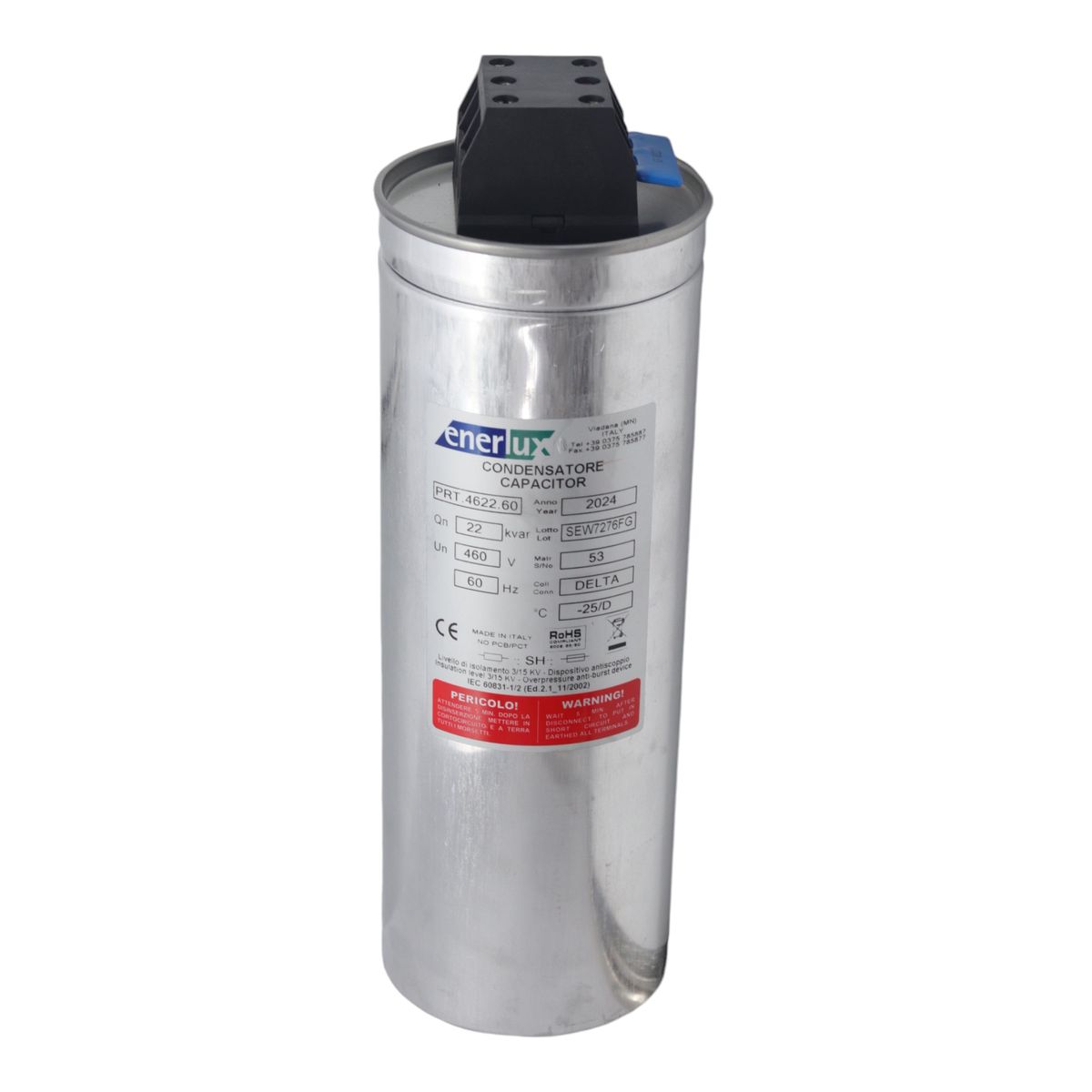 ENERLUX - Condensador trifasico 460V  22 KVAR Enerlux PRT4622.60