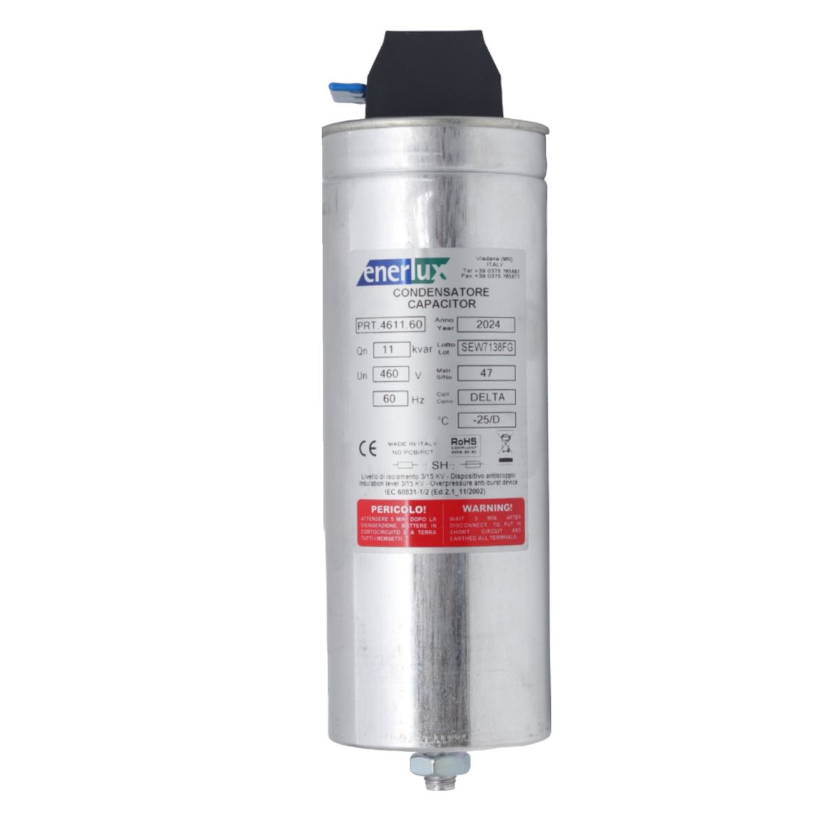 ENERLUX - Condensador trifasico 440V 10KVAr Enerlux PRT4611.60