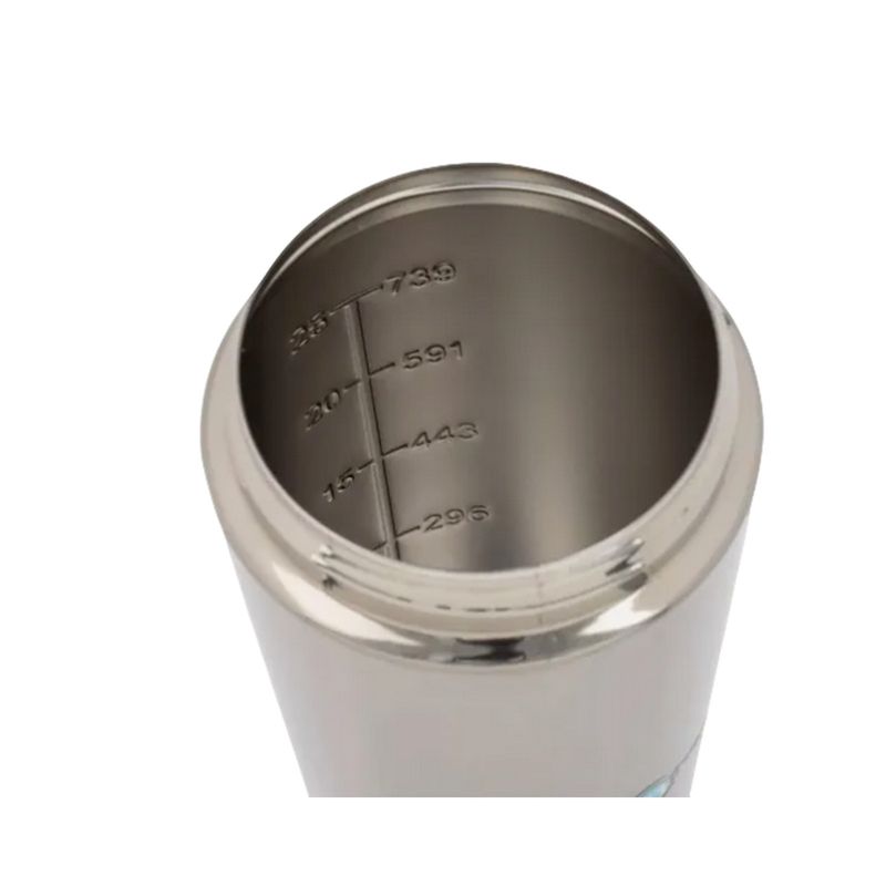 SPORTFITNESS - Mezclador Proteína Shaker Metálico De Acero Ideal Para Gym