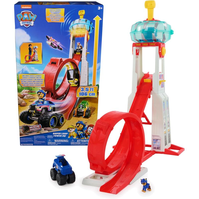 SPIN MASTER - Torre Paw Patrol Rescate Wheels Super Loop HQ Con Luces