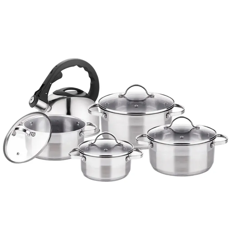LAMART - Combo Batería de Cocina Acero Inoxidable de cocina con Tetera Lamart