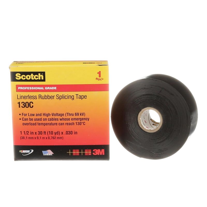 3M - Cinta de empalme eléctrica sin adhesivo 3M Scotch 130C